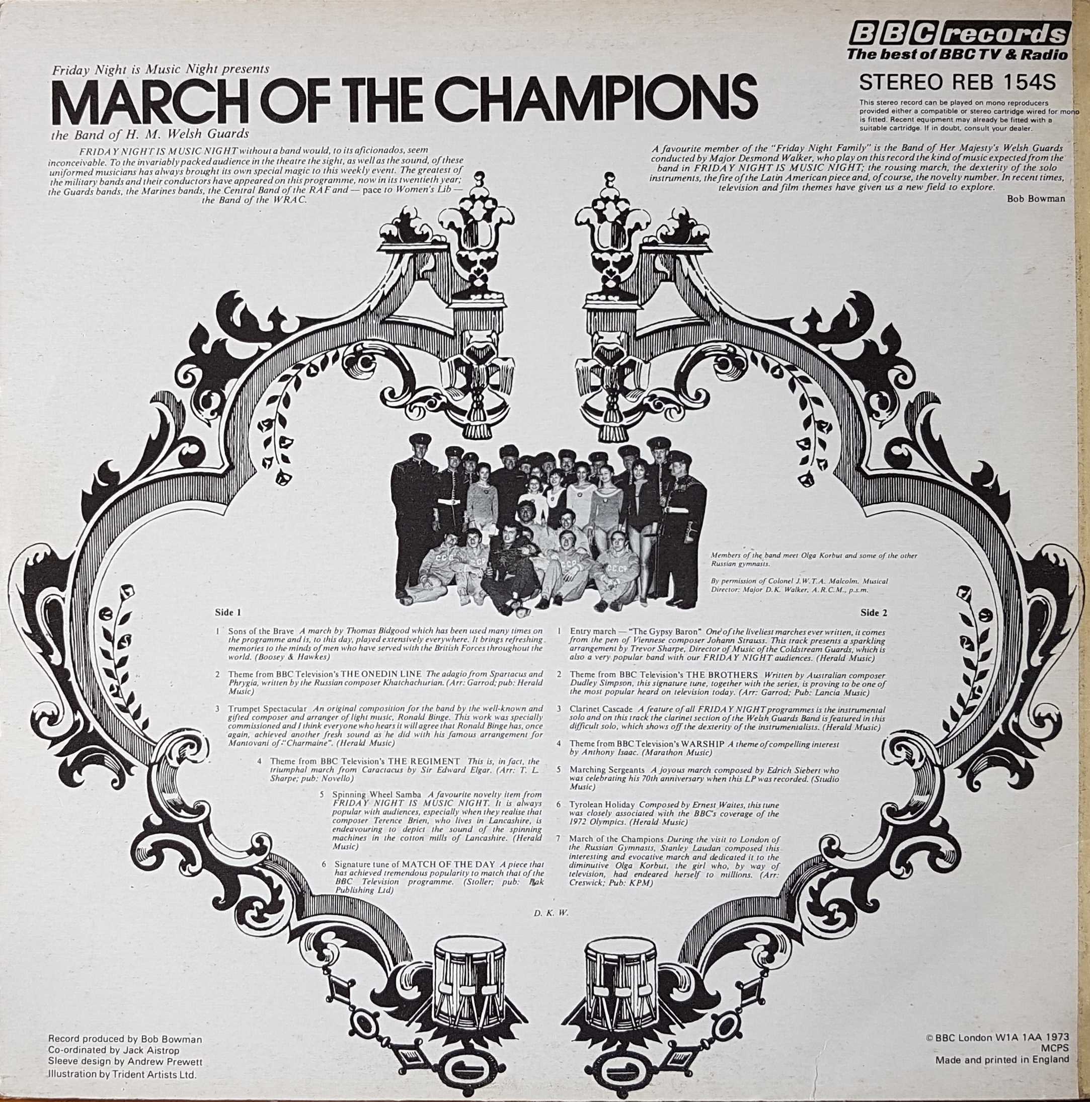 Picture of REB 154 March of the champions by artist Various from the BBC records and Tapes library